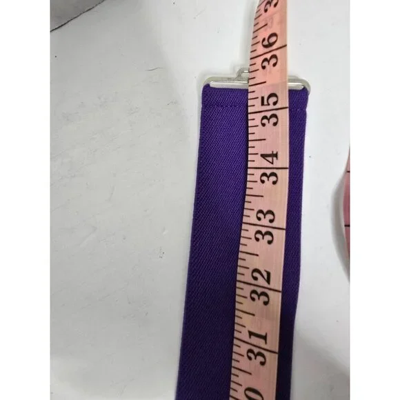 Vintage 1980s Bright Purple Funky Stretchy Belt - Picture 8 of 8